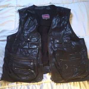 Carrera Genuine Leather Vest Mens Xl